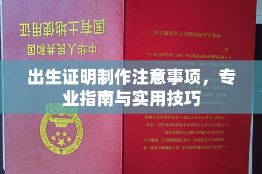 垫江出生证明制作注意事项，专业指南与实用技巧